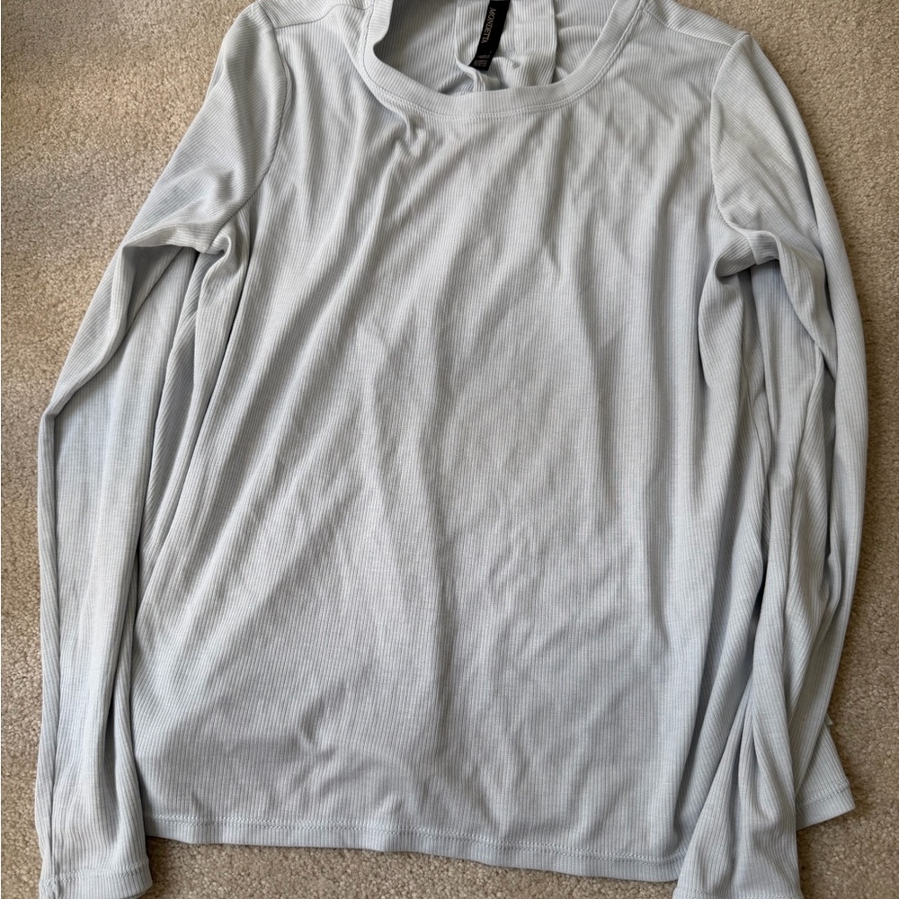 Women's Light Blue Long Sleeve Top